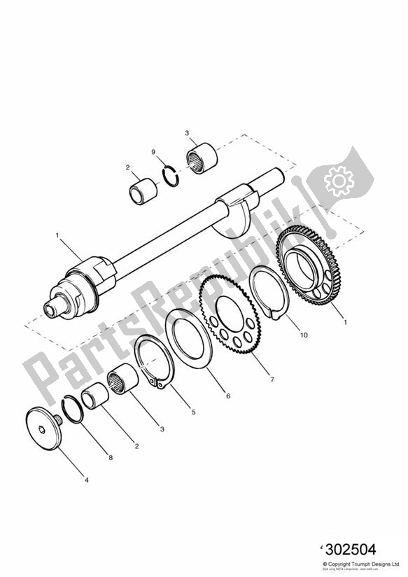 Wszystkie części do Stabilizator Triumph Speed Triple VIN: 141872-210444 955 2002 - 2004