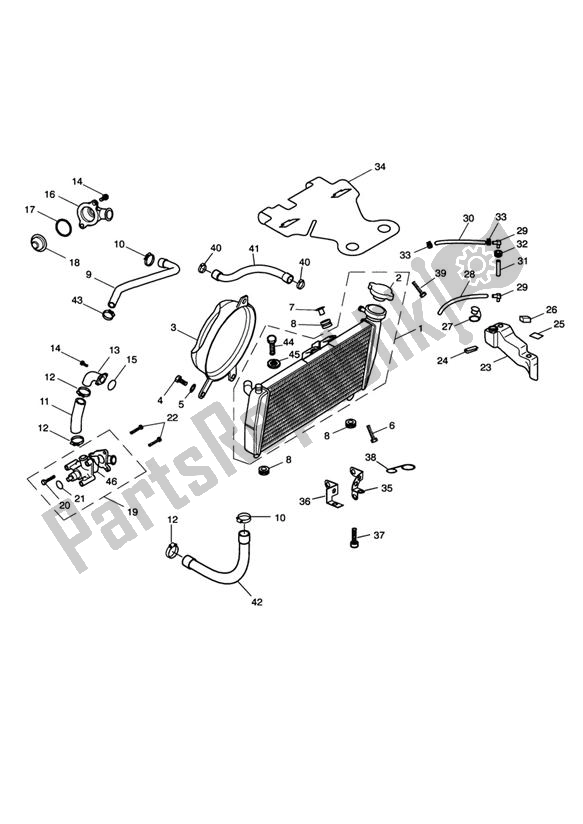 Todas las partes para Sistema De Refrigeración de Triumph Speed Triple VIN: 141872-210444 955 2002 - 2004