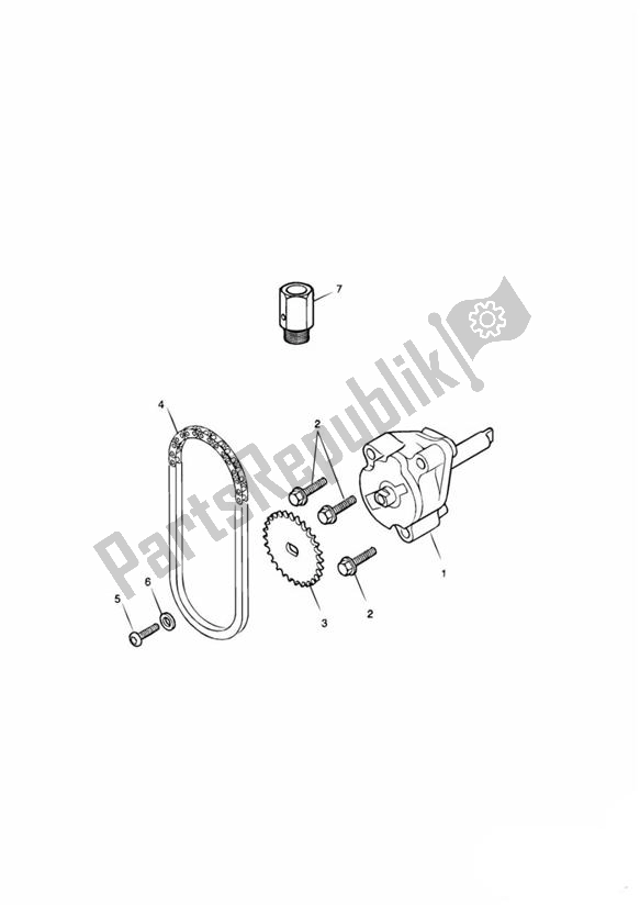 Alle onderdelen voor de Oil Pump/drive van de Triumph Speed Triple VIN: 141872-210444 955 2002 - 2004