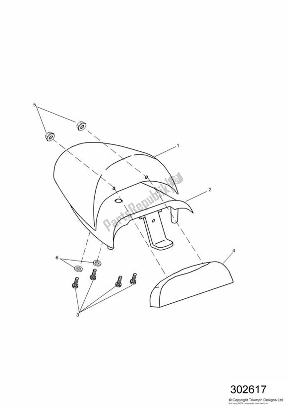 Wszystkie części do Seat Cowl De,es,fr,it,jp,nl,nz,se,uk & Us 49 States 186151 > Triumph Speed Triple VIN: 141872-210444 955 2002 - 2004