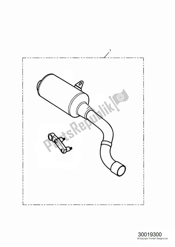 Wszystkie części do Silencer Kit, Hi-level, Type 1e 207555 > Triumph Speed Triple VIN: 141872-210444 955 2002 - 2004