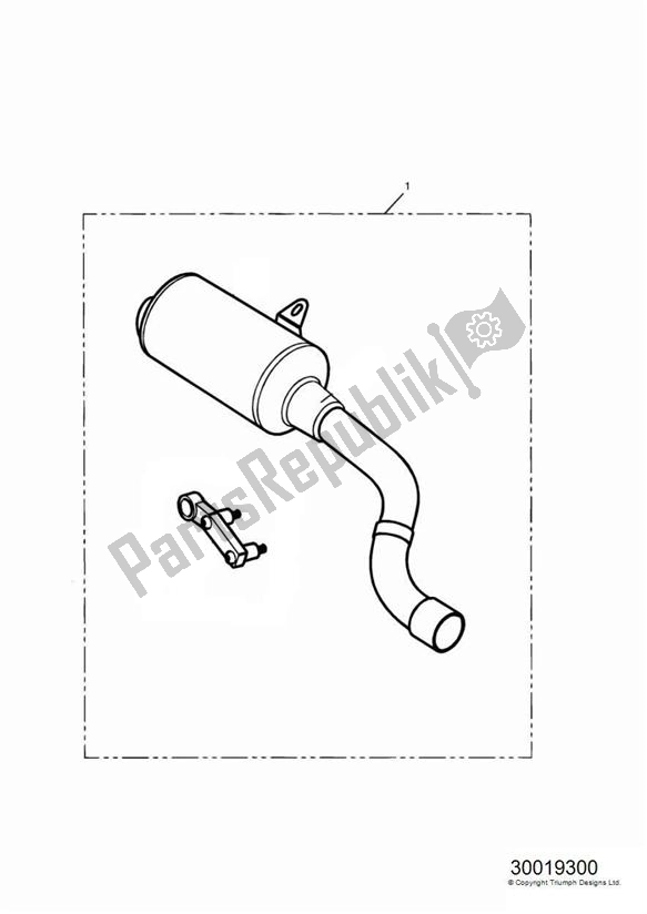 Todas las partes para Silencer Kit, Ss, Type 1e 207555 > de Triumph Speed Triple VIN: 141872-210444 955 2002 - 2004