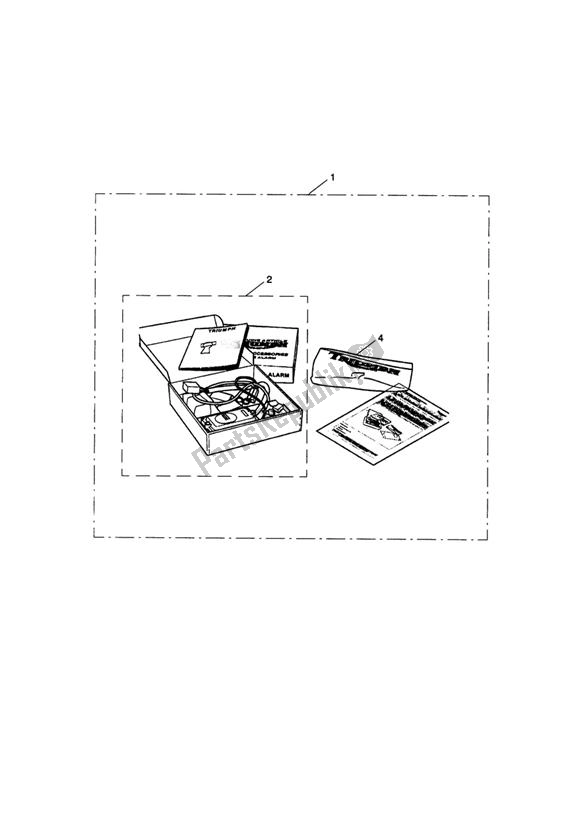 All parts for the Alarm Kit, S4, Sra Approved of the Triumph Speed Triple VIN: 210445-461331 1050 2005 - 2010