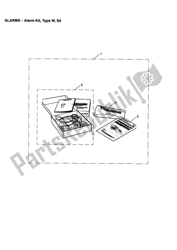 All parts for the Alarm Kit, Type W, S4 of the Triumph Speed Triple VIN: 210445-461331 1050 2005 - 2010