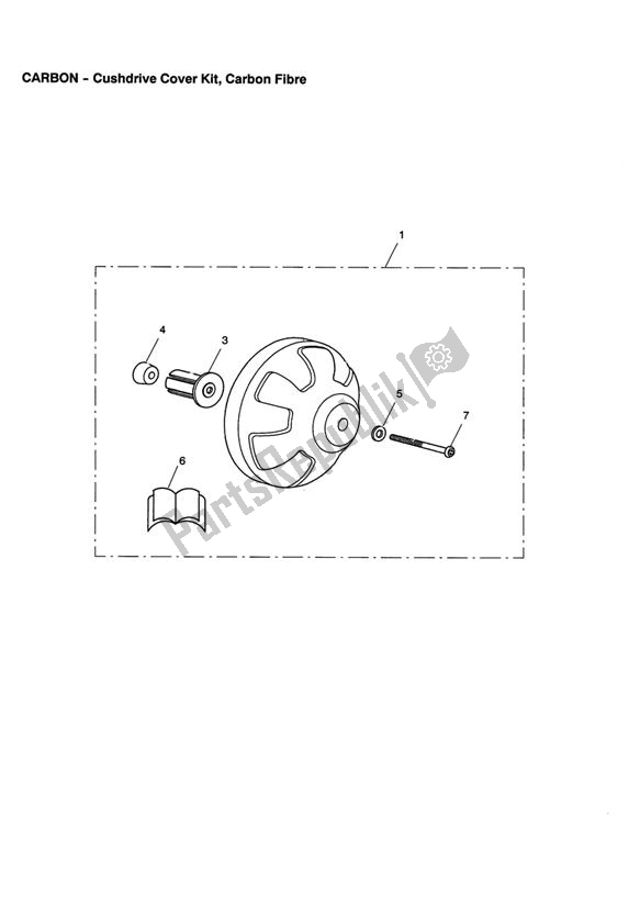 All parts for the Cushdrive Cover Kit, Carbon Fibre of the Triumph Speed Triple VIN: 210445-461331 1050 2005 - 2010