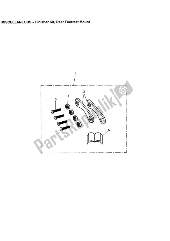 All parts for the Finisher Kit, Rear Footrest Mount of the Triumph Speed Triple VIN: 210445-461331 1050 2005 - 2010