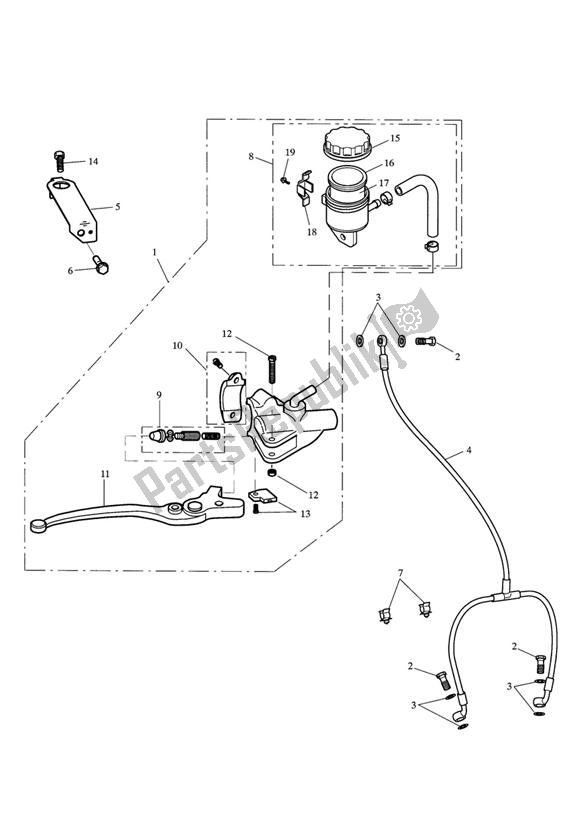 Toutes les pièces pour le Maître-cylindre De Frein Avant Et Durites> 333178 du Triumph Speed Triple VIN: 210445-461331 1050 2005 - 2010