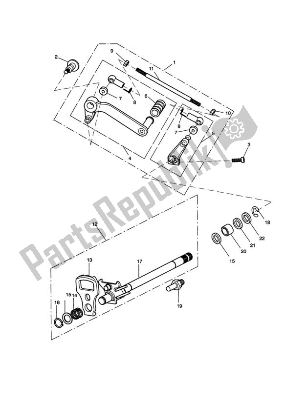 All parts for the Gear Change Mechanism - Eng No 340170 > of the Triumph Speed Triple VIN: 210445-461331 1050 2005 - 2010