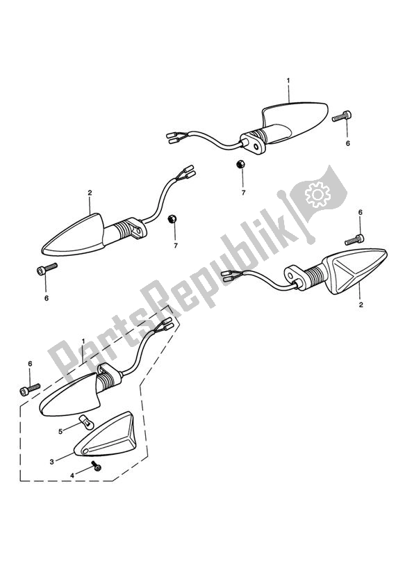 Todas las partes para Indicadores - 333179> de Triumph Speed Triple VIN: 210445-461331 1050 2005 - 2010