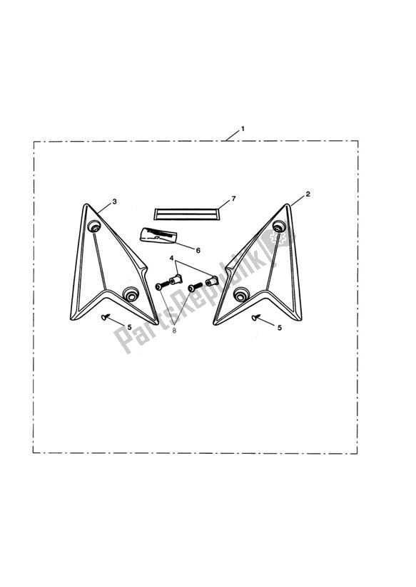 Todas las partes para Infill Panel Kit, Carbon de Triumph Speed Triple VIN: 210445-461331 1050 2005 - 2010