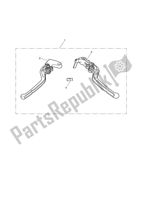 Todas las partes para Lever Kit, Adj, Radial, Long de Triumph Speed Triple VIN: 210445-461331 1050 2005 - 2010