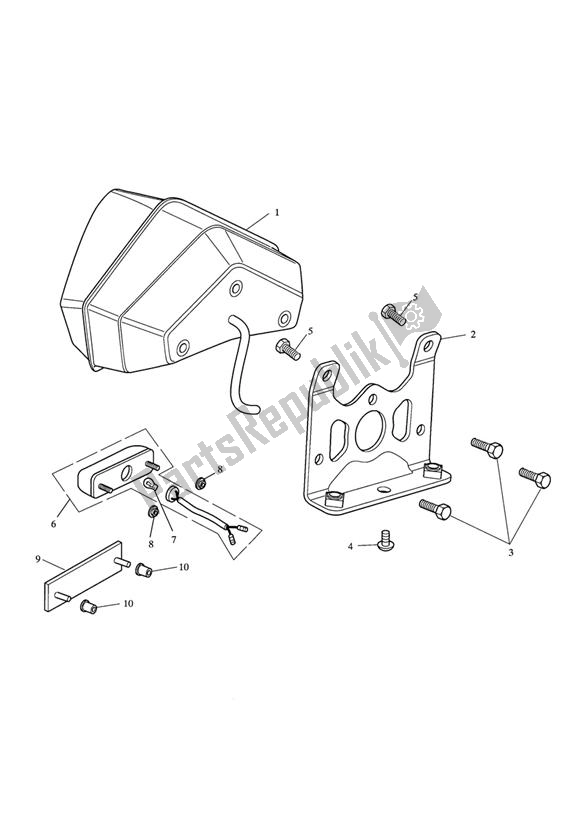 All parts for the Rear Light > 333178 of the Triumph Speed Triple VIN: 210445-461331 1050 2005 - 2010