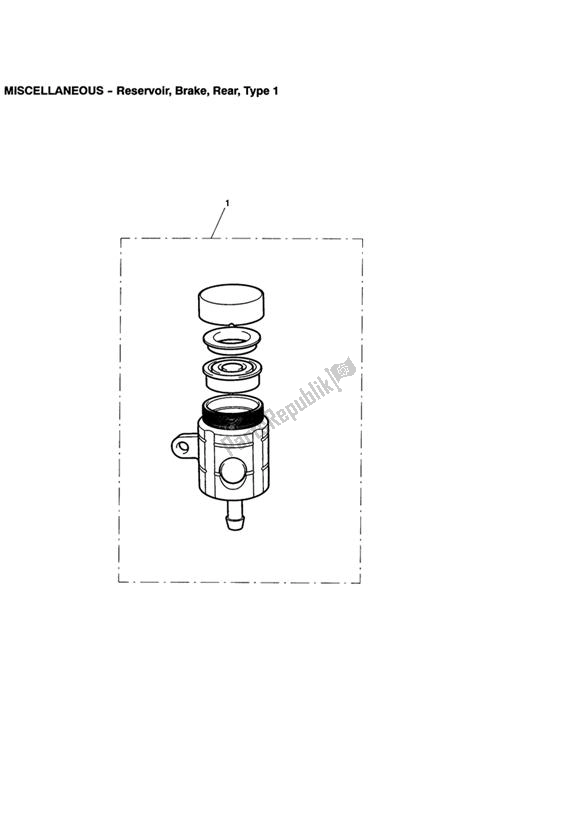 All parts for the Reservoir, Brake, Rear, Type 1 of the Triumph Speed Triple VIN: 210445-461331 1050 2005 - 2010