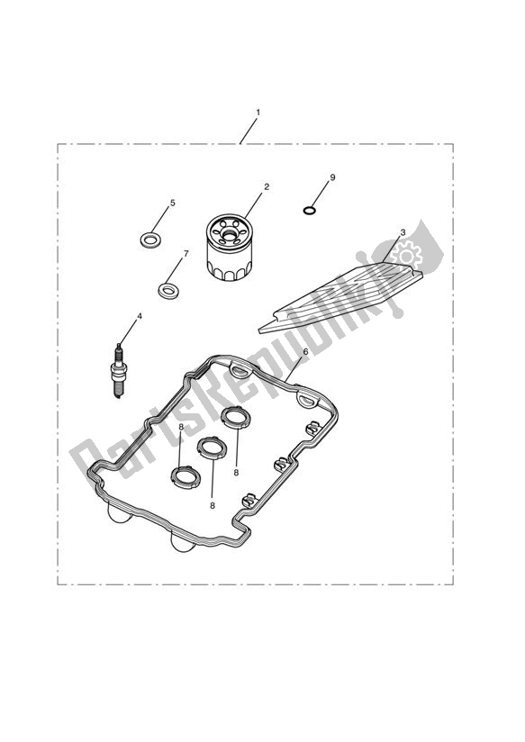 All parts for the Service Kits of the Triumph Speed Triple VIN: 210445-461331 1050 2005 - 2010