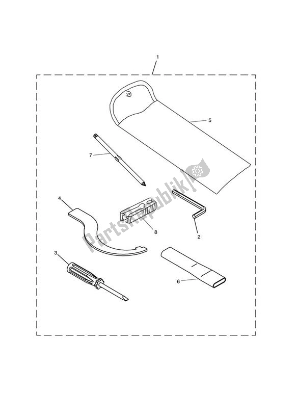 All parts for the Tool Kit of the Triumph Speed Triple VIN: 210445-461331 1050 2005 - 2010