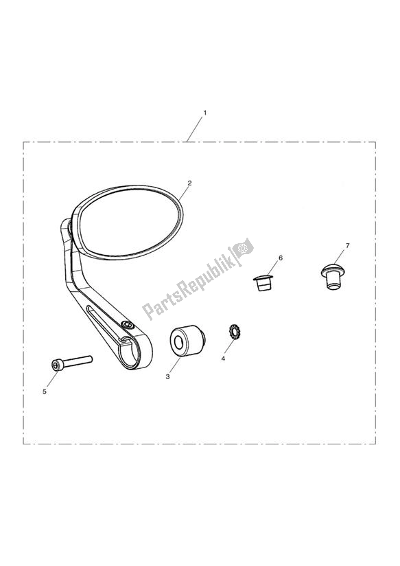 Todas las partes para Bar End Mirror Kit, Black Anodised de Triumph Speed Triple VIN: 461332-735437 1050 2011 - 2016