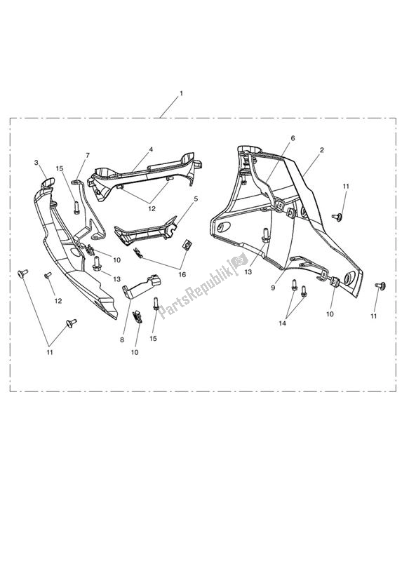 Alle onderdelen voor de Bellypan Kit van de Triumph Speed Triple VIN: 461332-735437 1050 2011 - 2016