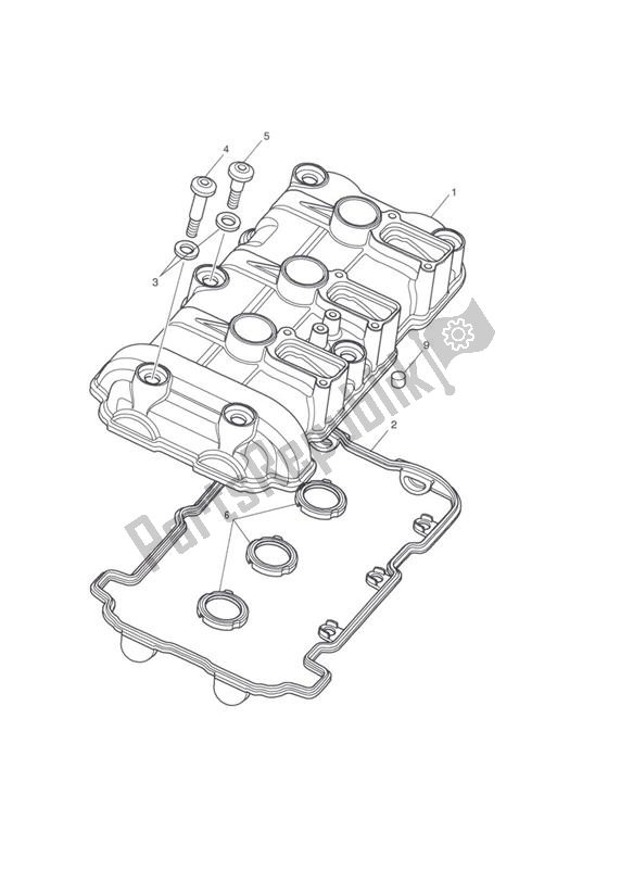 Alle onderdelen voor de Cam Deksel van de Triumph Speed Triple VIN: 461332-735437 1050 2011 - 2016