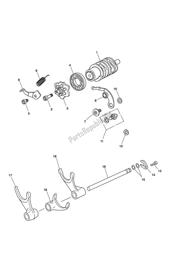 Todas las partes para Tambor Selector De Marchas de Triumph Speed Triple VIN: 461332-735437 1050 2011 - 2016