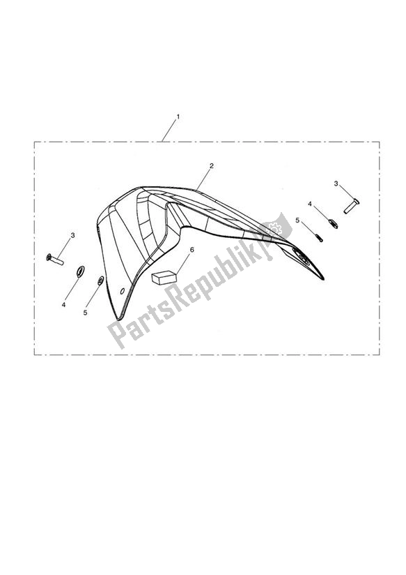 Tutte le parti per il Seat Cowl Kit, Colour del Triumph Speed Triple VIN: 461332-735437 1050 2011 - 2016