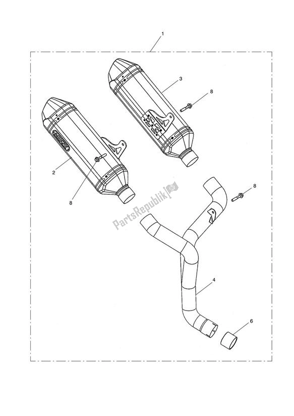 Tutte le parti per il Silencer, Slip-on, Arrow del Triumph Speed Triple VIN: 461332-735437 1050 2011 - 2016