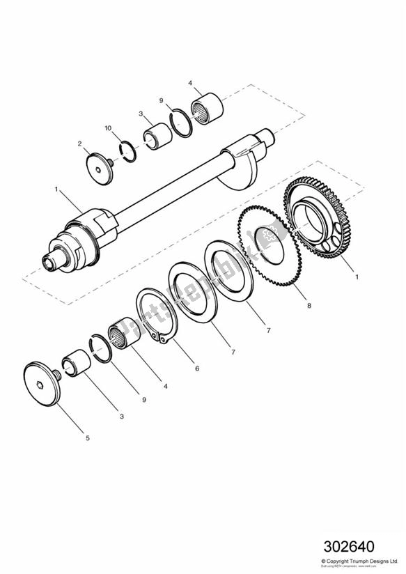 All parts for the Balancer of the Triumph Speed Triple 885 / 955 EFI VIN: > 141871 1997 - 2001