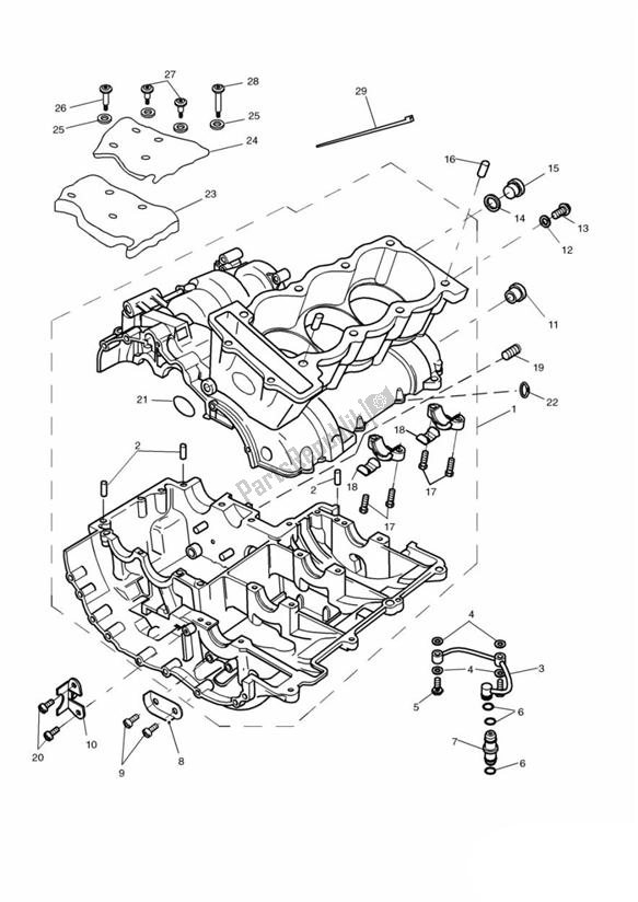 Todas las partes para Caja Del Cigüeñal de Triumph Speed Triple 885 / 955 EFI VIN: > 141871 1997 - 2001