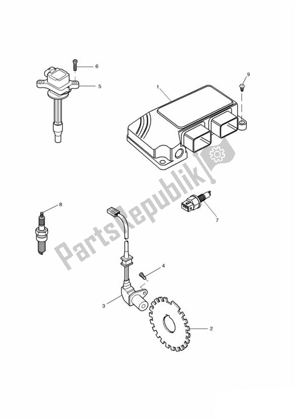 All parts for the Engine Management System 89737 > of the Triumph Speed Triple 885 / 955 EFI VIN: > 141871 1997 - 2001