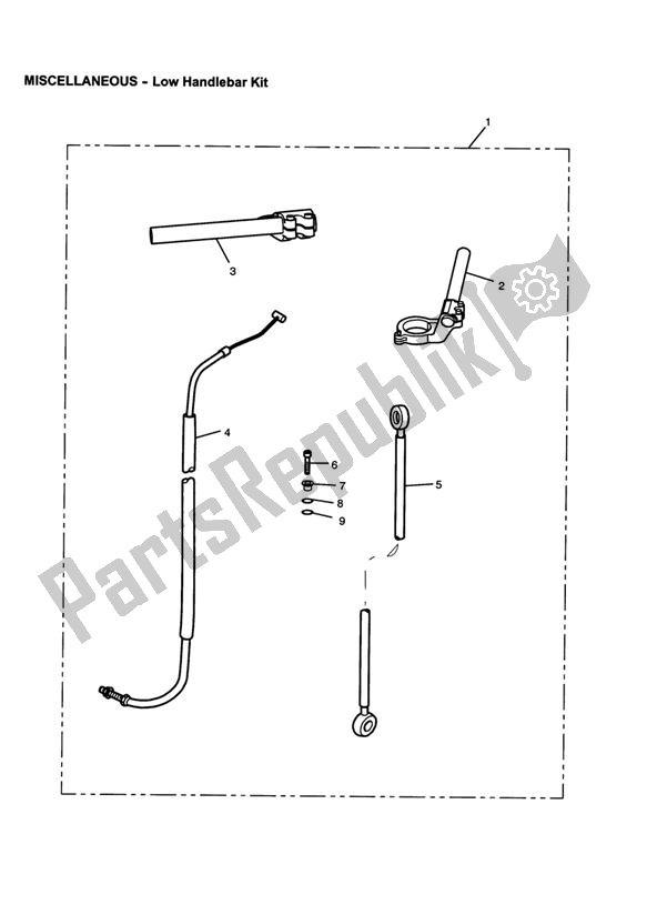 Alle onderdelen voor de Low Handlebar Kit van de Triumph Speed Triple 885 / 955 EFI VIN: > 141871 1997 - 2001