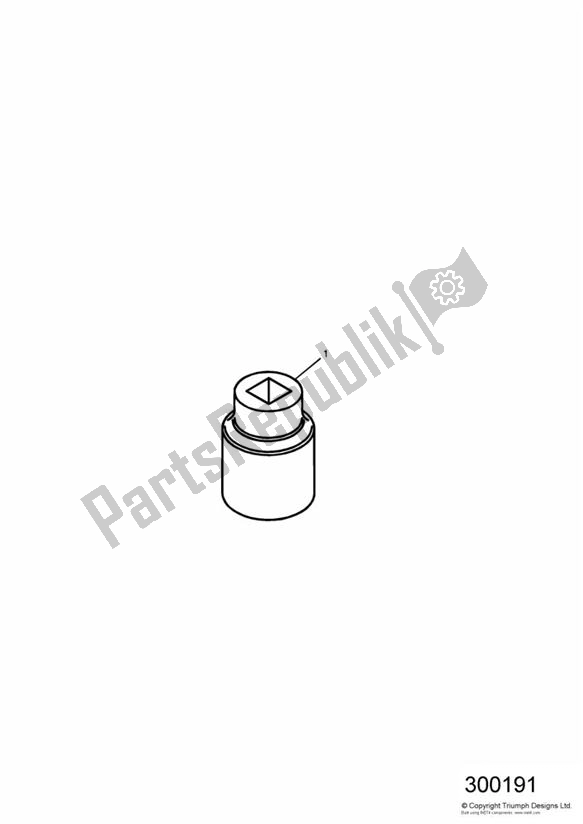 All parts for the Rear Wheel Nut Socket of the Triumph Speed Triple 885 / 955 EFI VIN: > 141871 1997 - 2001