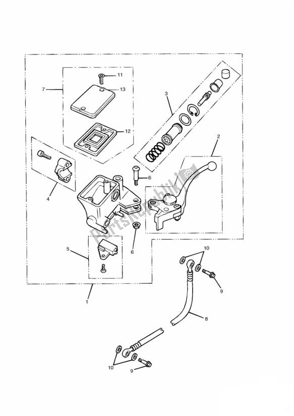 All parts for the Clutch Master Cylinder of the Triumph Speed Triple Carburettor 885 1992 - 1995