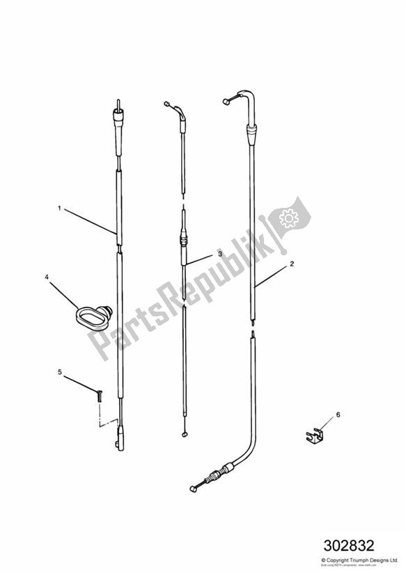 All parts for the Control Cables of the Triumph Speed Triple Carburettor 885 1992 - 1995