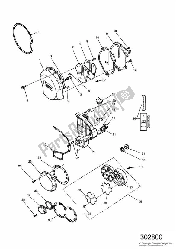 Alle onderdelen voor de Motorkappen van de Triumph Speed Triple Carburettor 885 1992 - 1995