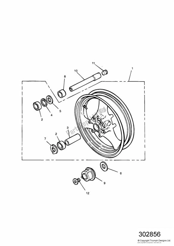 Toutes les pièces pour le Front Wheel 900cc Model du Triumph Speed Triple Carburettor 885 1992 - 1995