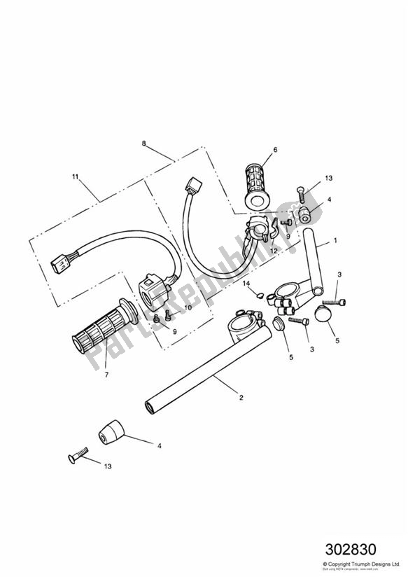 Todas las partes para Handlebars And Switches de Triumph Speed Triple Carburettor 885 1992 - 1995