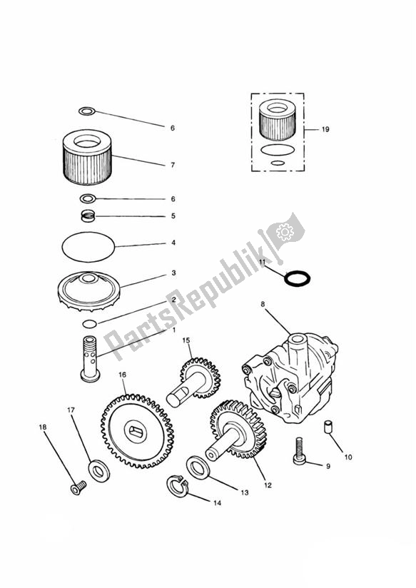 All parts for the Lubrication System of the Triumph Speed Triple Carburettor 885 1992 - 1995