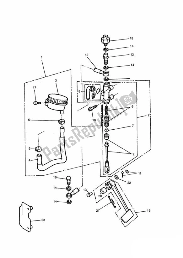 All parts for the Rear Brake Master Cylinder of the Triumph Speed Triple Carburettor 885 1992 - 1995