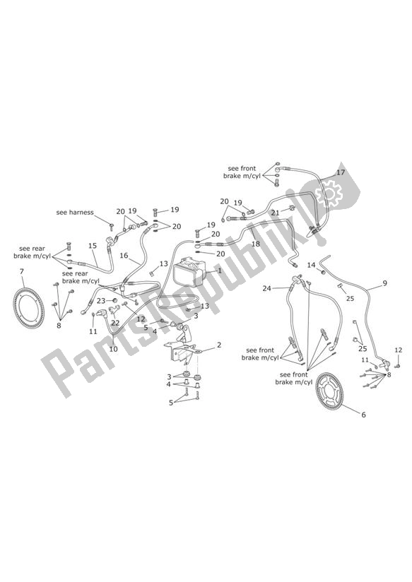 Tutte le parti per il Abs Components del Triumph Speed Triple R VIN: > 735336 1050 2012 - 2016