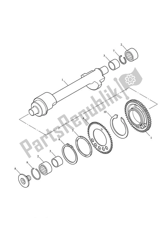 All parts for the Balancer of the Triumph Speed Triple R VIN: > 735336 1050 2012 - 2016