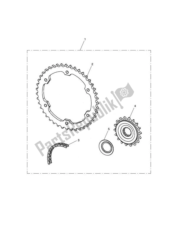 All parts for the Chain & Sprocket Kit of the Triumph Speed Triple R VIN: > 735336 1050 2012 - 2016