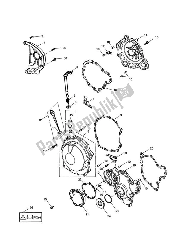 Todas las partes para Cubiertas Del Motor de Triumph Speed Triple R VIN: > 735336 1050 2012 - 2016