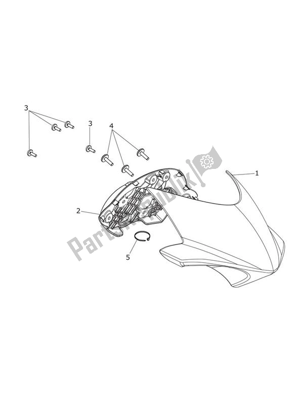 Todas las partes para Flyscreen de Triumph Speed Triple R VIN: > 735336 1050 2012 - 2016