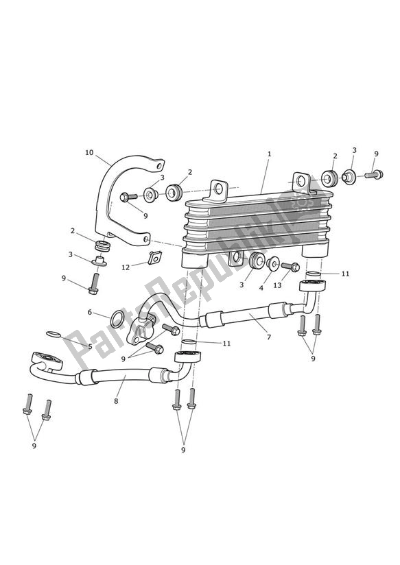 Tutte le parti per il Radiatore Dell'olio del Triumph Speed Triple R VIN: > 735336 1050 2012 - 2016