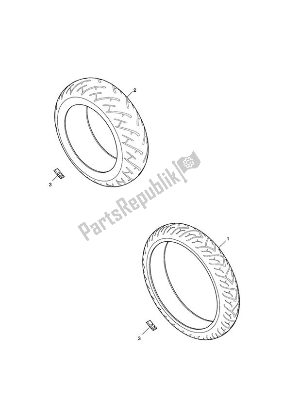 Tutte le parti per il Pneumatici, Valvole E Pesi Di Bilanciamento del Triumph Speed Triple R VIN: > 735336 1050 2012 - 2016