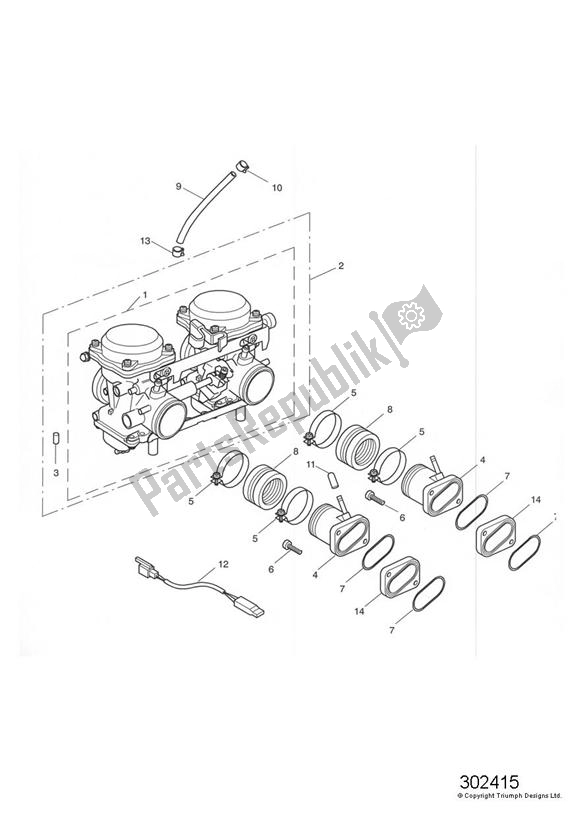 Todas las partes para Carburadores de Triumph Speedmaster Carburettor 790 2003 - 2007