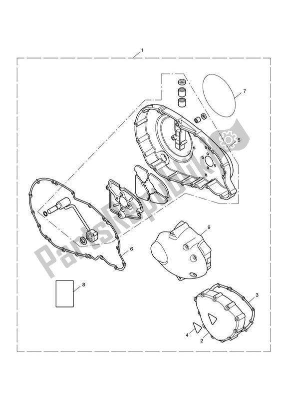 All parts for the Chrome Engine Cover Kit of the Triumph Speedmaster Carburettor 790 2003 - 2007