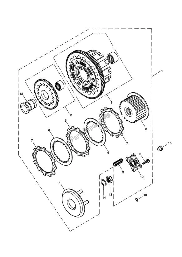 Tutte le parti per il Frizione del Triumph Speedmaster Carburettor 790 2003 - 2007