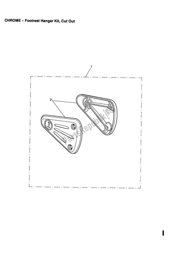 All parts for the Footrest Hanger Kit, Cut Out of the Triumph Speedmaster Carburettor 790 2003 - 2007