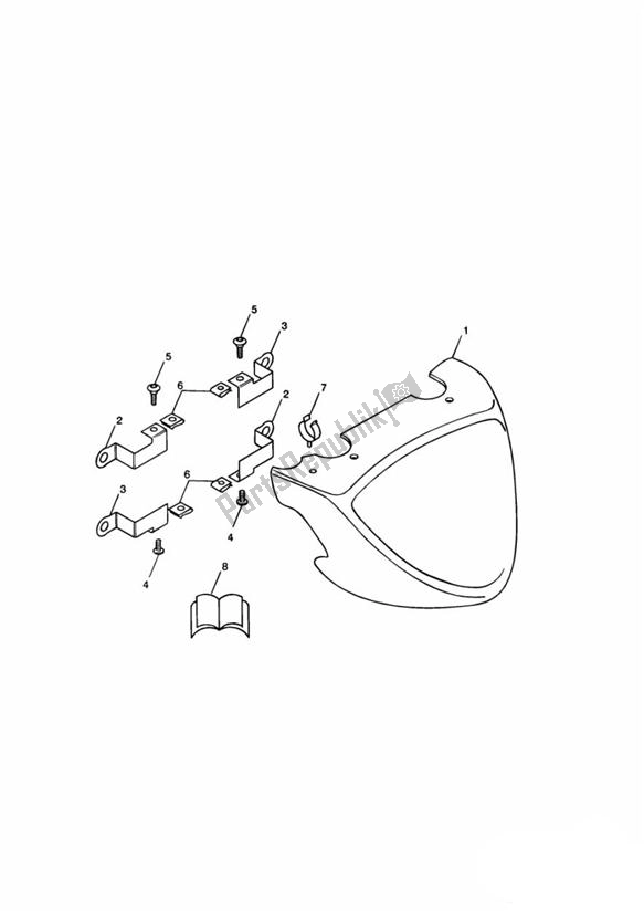 Tutte le parti per il Front Spoiler Kit del Triumph Speedmaster Carburettor 790 2003 - 2007