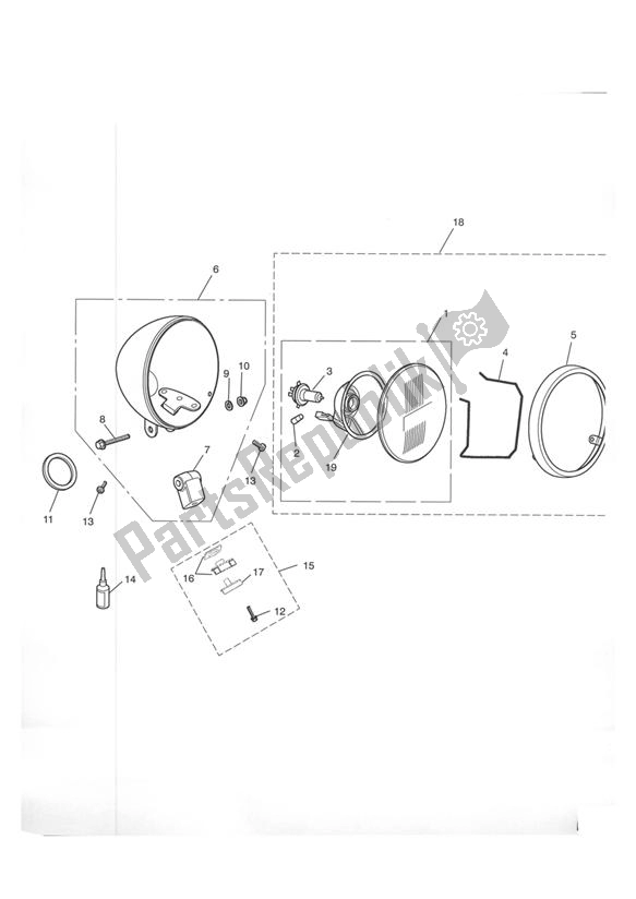 Todas las partes para Headlight/mountings de Triumph Speedmaster Carburettor 790 2003 - 2007